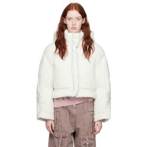 Acne Studios Blouson blanc cassé rembourré en duvet à capuche - FR 38 - Publicité