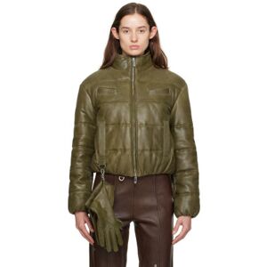 Saks Potts Ensemble de blouson matelassé et gants Franklin kaki en cuir - L - Publicité