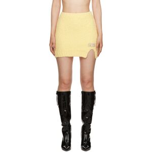 GCDS Mini-jupe jaune en tricot de fil bouclé - XXS - Publicité