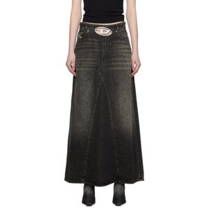 Diesel Jupe longue De-Pago-S3 noire en denim - WAIST US 25 - Publicité