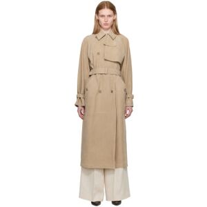 Max Mara Manteau Quinto beige en cuir - IT 36 - Publicité