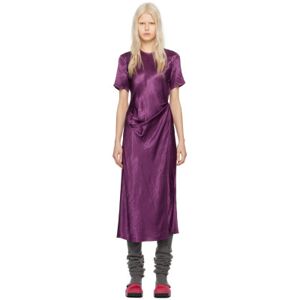 Acne Studios Robe longue mauve à assemblage torsadé - FR 34 - Publicité