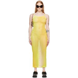 Acne Studios Robe longue jaune à motif tie-dye - S - Publicité