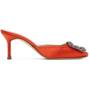 Manolo Blahnik Mules Hangisimu orange - IT 40.5 - Publicité