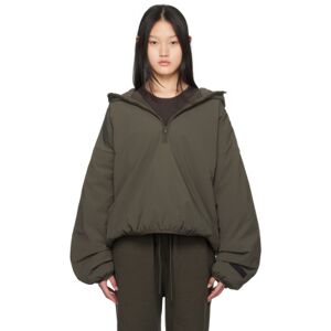 Fear of God ESSENTIALS Pull à capuche gris à demi-glissière - XL - Publicité