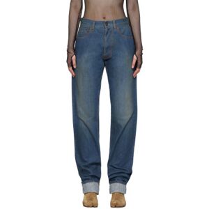 Maison Margiela Jean bleu à revers roulés - WAIST US 25 - Publicité