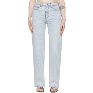 Alexander Wang Jean bleu à motif à logo imprimé - WAIST US 25 - Publicité