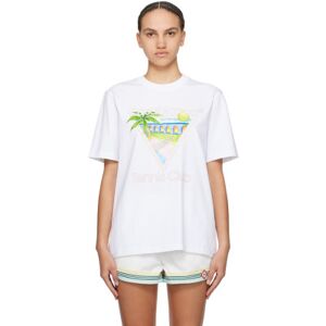 Casablanca T-shirt Tennis Club' blanc à images à logo - S - Publicité