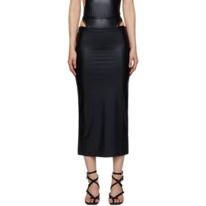 Versace Jeans Couture Jupe longue noire à ferrures - IT 50 - Publicité