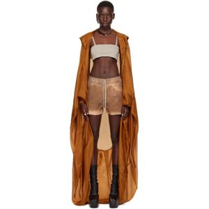 Rick Owens Manteau long orange à capuche et à ourlet bouffant - UNI - Publicité