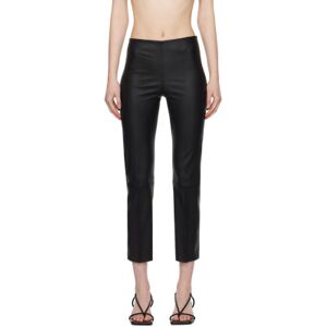 by Malene Birger Pantalon Florentina noir en cuir - DK 32 - Publicité