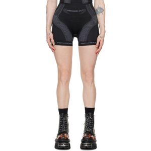 MISBHV Short de sport noir à motifs et logos en tricot jacquard - XXS - Publicité