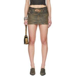 Diesel Mini-jupe brune en denim - capsule brune exclusive à SSENSE - WAIST US 25 - Publicité