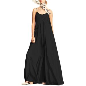 VONDA Robe maxi longue sans manches décontractée pour femme, été et couleur unie - Publicité