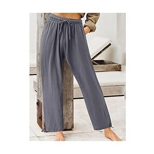 Femme Pantalon Poches latérales Toute la longueur Noir Printemps été Lightinthebox