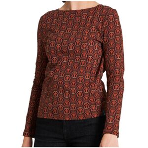 - Women's Jersey-Shirt mit Rückendetails - Haut à manches longues taille XS, brun