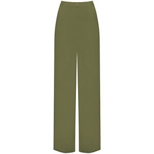 WearAll Pantalon 'Palazzo' évasé et élastiqué Pantalons Femmes Vert Kaki 48-50 - Publicité