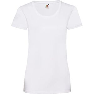 Fruit of the Loom SS079M, T-Shirt femme, Blanc (White), Large - Publicité