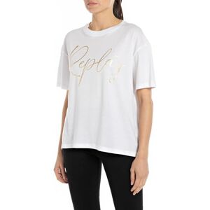 Replay W3089a T-Shirt, Blanc 001, L Femme - Publicité