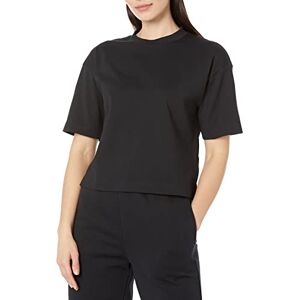 Amazon Essentials T-shirt en coton biologique à manches courtes et épaules tombantes, coupe droite décontractée (disponible en grandes tailles) Femme, Noir, XL - Publicité