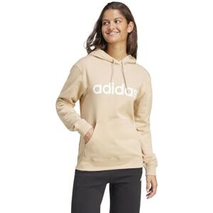 Adidas Sweat à Capuche Essentials Linear pour Femme, Beige Magique/Blanc, L - Publicité