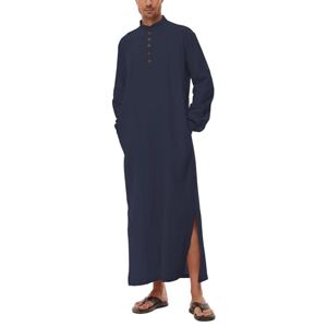 DUOLUVA Djellaba Homme Marocaine Djellaba Homme Grande Taille Robe Arabe pour Kaftan Bleu Foncé M - Publicité