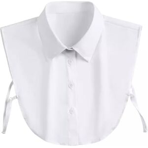 JTKREW 1 Pièces Col Amovible,Col Détachable Faux Col pour Femmes Blanc Faux Col de Chemise Coton Demi Chemises Faux Col de Poupée pour Dames Filles - Publicité