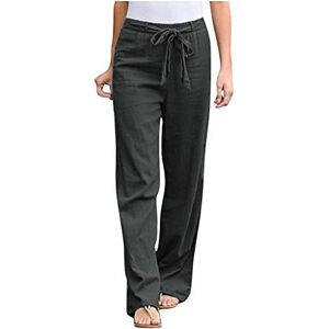 KEERADS Short De Bain Rose Longues écharpes pantalons linge pantalon de mode coton solide Casual Straight femmes pantalons Jean Robe (Grey #3, XXL) - Publicité