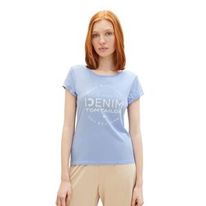 TOM TAILOR Denim  T-Shirt, 12819-Bleu Parisien, XS Femme - Publicité