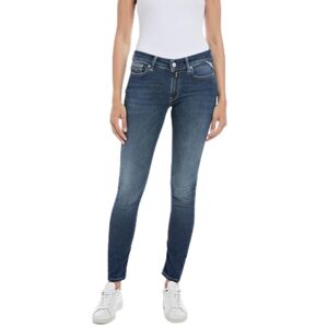 Replay Jean Femme New Luz Coupe Skinny Hyperflex avec Stretch, Bleu (Dark Blue 007), 29W / 32L - Publicité