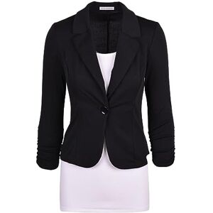 HAOLEI Femme Veste De Blazer Costumes à Manches Longues Slim Fit Un Bouton OL Affaires Veste Chic Manteau Revers Devant Ouvert DéContracté Jacket - Publicité