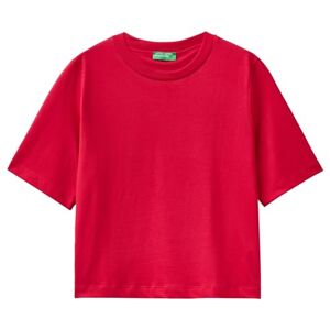 United Colors of Benetton T- Shirt , Rouge foncé 19D, XXS Femme - Publicité