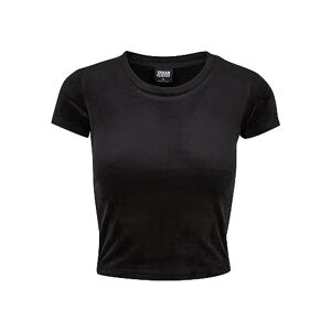 Urban Classics Ladies Short Velvet Tee T-Shirt, Black, L Femme - Publicité