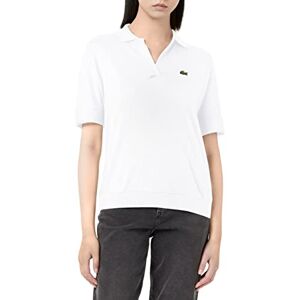 Lacoste Polo Loose Fit Femme , Blanc, L - Publicité