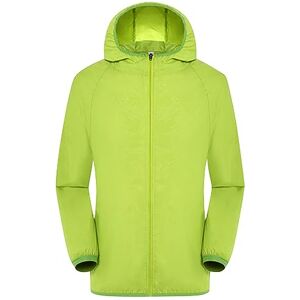 Générique Veste de Pluie Légère et Imperméable pour Femme Coupe Vent Mince Pliable Manteau Grande Taille Lâche Coat (Green, XXL) - Publicité