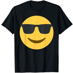 Funny Emoticon Apparel Visage émoticône souriant avec lunettes de soleil T-Shirt - Publicité