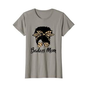 Badass Mom Gifts Mother's Day Mom Wife Tees Femme Badass Mom Mama Lunettes de soleil Motif léopard T-Shirt - Publicité