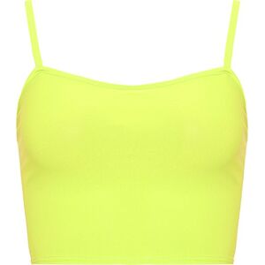 WearAll Camisole Bralet Crop débardeur Top à Sangles Neon Jaune 36-38 - Publicité