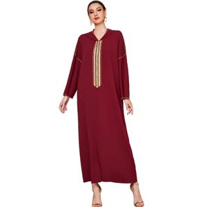 Greatfool Djellaba Femme qualité Premium Caftan Femme 1 pièce Sublime djellaba Rouge Portable comme Une Abaya Femme, Une Robe Kabyle ou Un Caftan marocain M - Publicité
