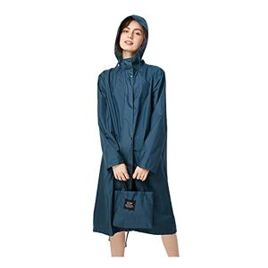 Freesmily Manteau de pluie long élégant pour femme avec veste de pluie imperméable à capuche, Bleu océan., L - Publicité