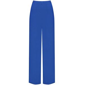 WearAll Pantalon 'Palazzo' évasé et élastiqué Pantalons Femmes Bleu Royal 52-54 - Publicité