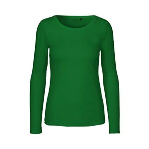 Green Cat T-shirt à manches longues pour femme, 100 % coton biologique, commerce équitable, certifié Oeko-Tex et Ecolabel, vert gazon, M - Publicité