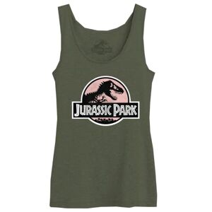 Jurassic Park « Dinosaure Logo »  Débardeur Femme, Kaki, Taille XL - Publicité