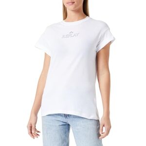 Replay W3588n T-Shirt, Blanc 001, L Femme - Publicité
