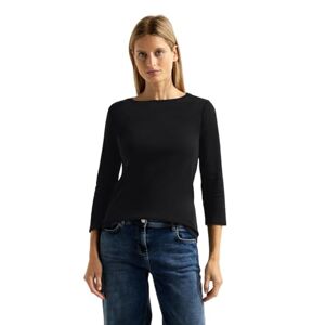 Cecil Col Bateau Basique T-Shirt, Noir, L Femme - Publicité