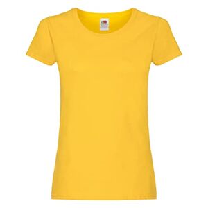 Fruit of the Loom SS079M, T-Shirt femme, Jaune (Sunflower Yellow), Small - Publicité
