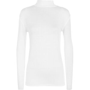 WearAll Flirty Wardrobe Pull stretch à manches longues pour femme Uni, blanc, 44/46 - Publicité