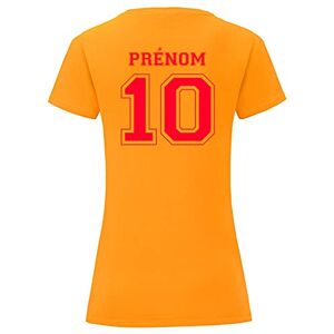 Teetaly T Shirt De Sport Personnalisé pour Femmes (Orange, S) - Publicité