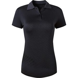 jeansian Femme De Sport Manches Courtes Casual Breathable Short Sleeved Polo T-Shirt Tops SWT251 Black M - Publicité