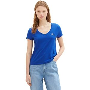 TOM TAILOR Denim  T-Shirt, 14531-Shiny Royal, XL Femme - Publicité